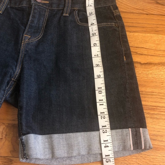 Baldwin selvedge denim jean shorts blue cuffed size 25 - Picture 9 of 11